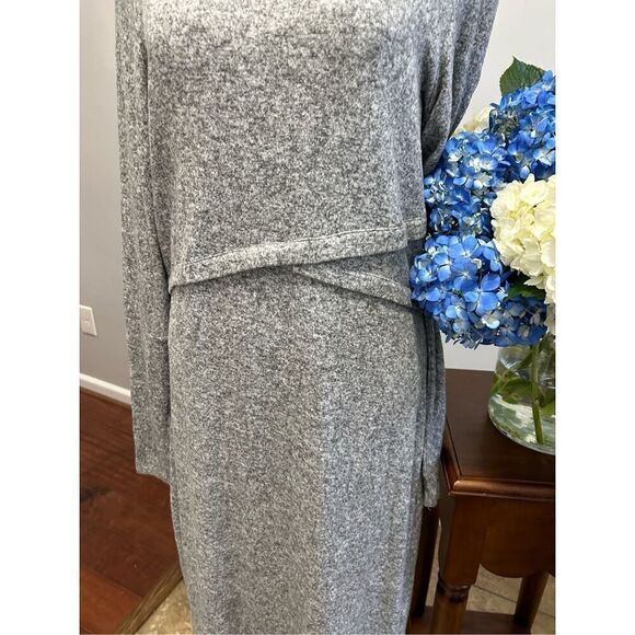 EUC Express Heather Grey Knit Sweater Dress - Picture 2 of 7